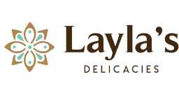 'Layla''s Delicacies' logo, 'Layla''s Delicacies' contact details