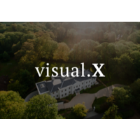 VisualX logo, VisualX contact details