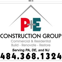 P&E Construction logo, P&E Construction contact details