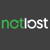 NotLost logo, NotLost contact details