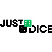 justDice logo, justDice contact details