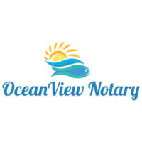 OceanView Notary logo, OceanView Notary contact details