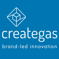 Creategas. Brand-led innovation logo, Creategas. Brand-led innovation contact details