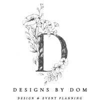 Designs by Dom logo, Designs by Dom contact details