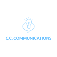 C.C. Communications logo, C.C. Communications contact details