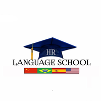 HR Language School logo, HR Language School contact details