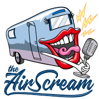 The AirScream logo, The AirScream contact details