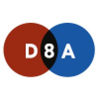 D8A logo, D8A contact details