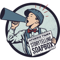 The Storytelling Soapbox logo, The Storytelling Soapbox contact details