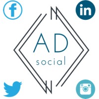 A D Social logo, A D Social contact details