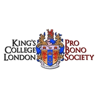 King's College London Pro Bono Society logo, King's College London Pro Bono Society contact details