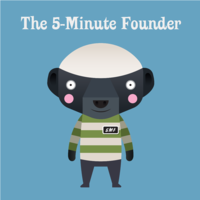 The 5-Minute Founder logo, The 5-Minute Founder contact details