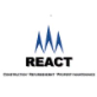 REACT UK logo, REACT UK contact details