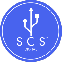 SCS Digital logo, SCS Digital contact details