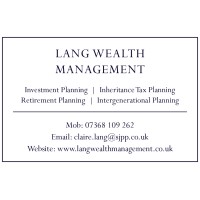 Lang Wealth Management logo, Lang Wealth Management contact details