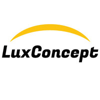 LuxConcept logo, LuxConcept contact details