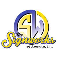 The SignWorks logo, The SignWorks contact details