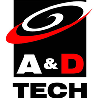 A & D TECH logo, A & D TECH contact details