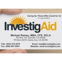 InvestigAid logo, InvestigAid contact details