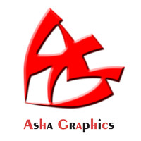 asha graphics logo, asha graphics contact details