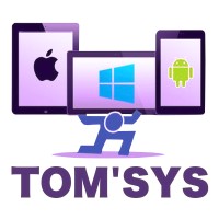 TOM'SYS logo, TOM'SYS contact details