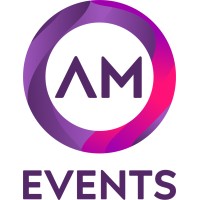 AM Events logo, AM Events contact details