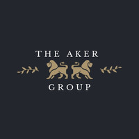 The Aker Group logo, The Aker Group contact details