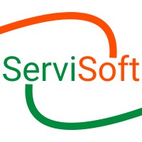 ServiSoft logo, ServiSoft contact details