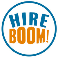 HireBoom! logo, HireBoom! contact details