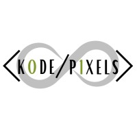 KodePixels logo, KodePixels contact details