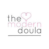 The Modern Doula logo, The Modern Doula contact details