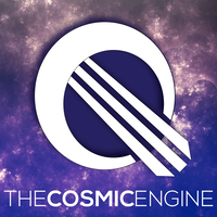 The Cosmic Engine logo, The Cosmic Engine contact details