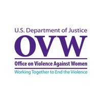 U.S. Department of Justice, The Office on Violence Against Women logo, U.S. Department of Justice, The Office on Violence Against Women contact details