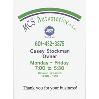 MCS Automotive, llc logo, MCS Automotive, llc contact details