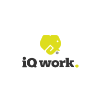 iQ Work logo, iQ Work contact details