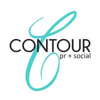 Contour PR + Social logo, Contour PR + Social contact details