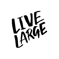 LIVE LARGE logo, LIVE LARGE contact details