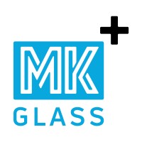 MK Glass+ logo, MK Glass+ contact details