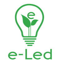 E-LED logo, E-LED contact details