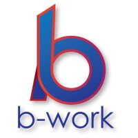 b-work logo, b-work contact details