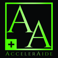 AccelerAide logo, AccelerAide contact details