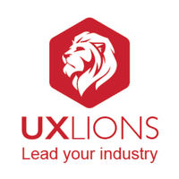 UXLIONS logo, UXLIONS contact details