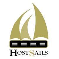 HostSails logo, HostSails contact details