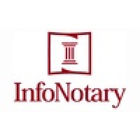 InfoNotary logo, InfoNotary contact details