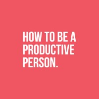 How To Be A Productive Person logo, How To Be A Productive Person contact details