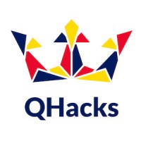 QHacks logo, QHacks contact details