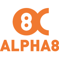 ALPHA8 logo, ALPHA8 contact details