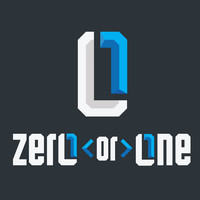 ZERO OR ONE logo, ZERO OR ONE contact details