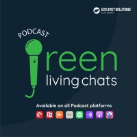 Green Living Chats podcast logo, Green Living Chats podcast contact details