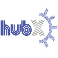 HubX logo, HubX contact details